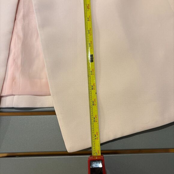 RSVP by Talbots Long Blazer Jacket Womens Size 6 Light Pink Rose Tie Waist Work - Picture 6 of 9